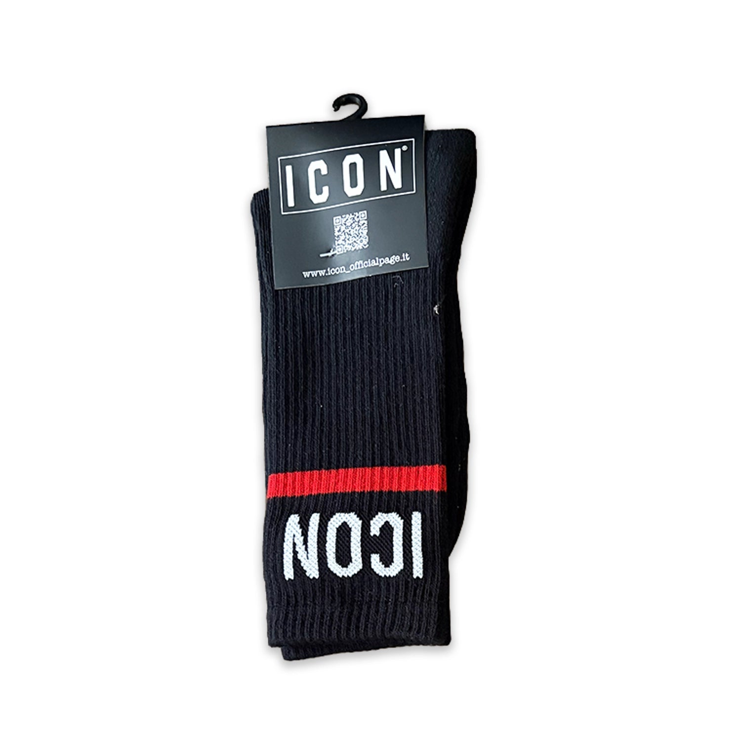 CALZE NERA STAMPA BIANCA INC002