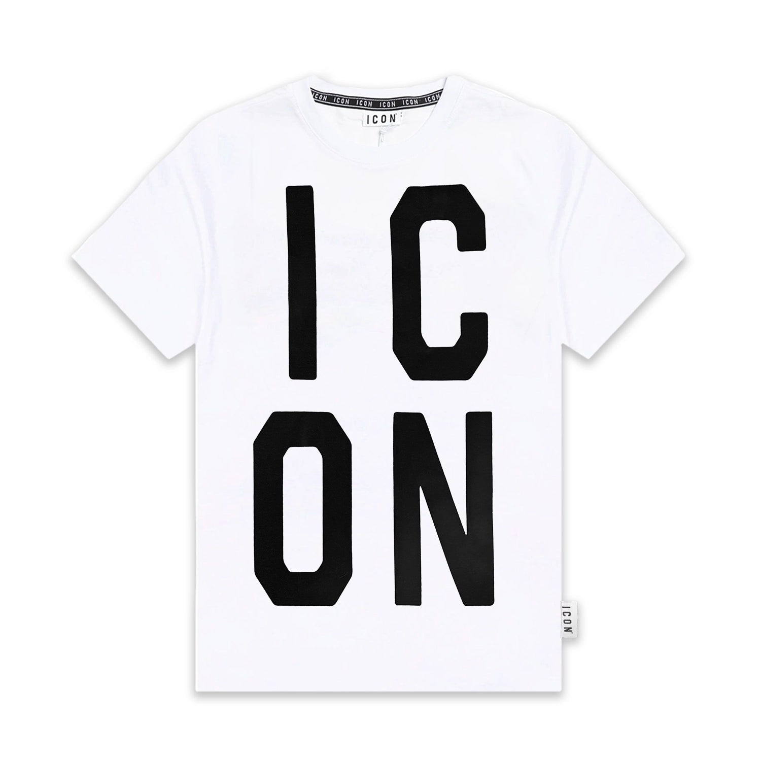 T-SHIRT BIANCA STAMPA NERA IT003